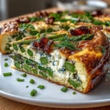 Spring Frittata Asparagus Peas