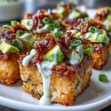 Viral appetizer: perfectly fried rice bites with rich tuna and avocado.