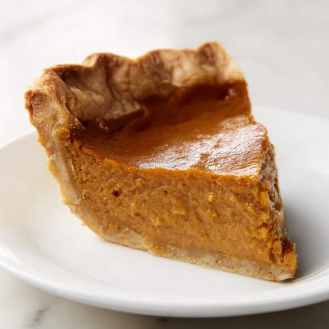 Warm, inviting image of a freshly baked pumpkin pie, ready to be served for Thanksgiving.