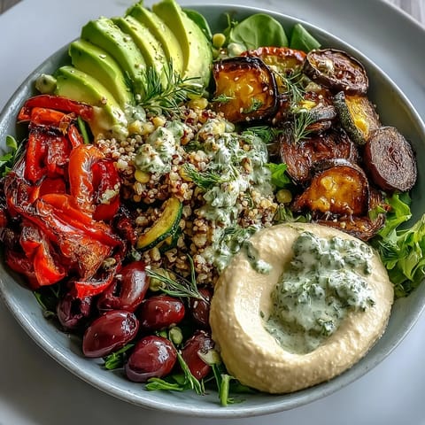 Vegan Mediterranean Buddha Bowl