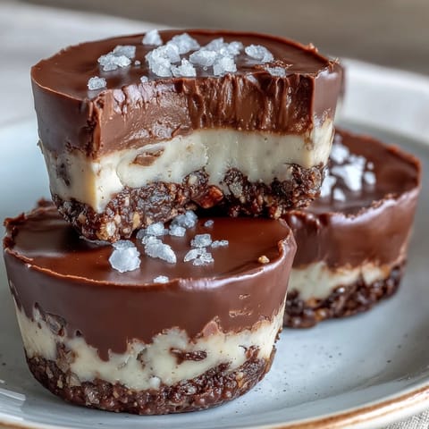 Creamy cottage cheese and peanut butter bites dipped in rich dark chocolate, topped with crunchy peanuts for a protein-packed frozen treat.  