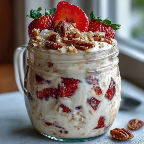 Strawberry Cheesecake Overnight Oats