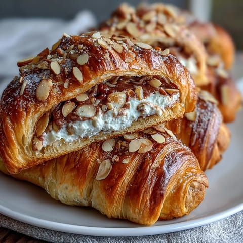 Almond Croissant-Style Sourdough Rolls