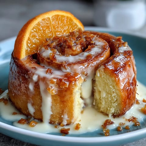 Soft orange rolls with orange cream cheese frosting, golden and swirled, topped with a thick layer of citrus-scented cream cheese frosting.