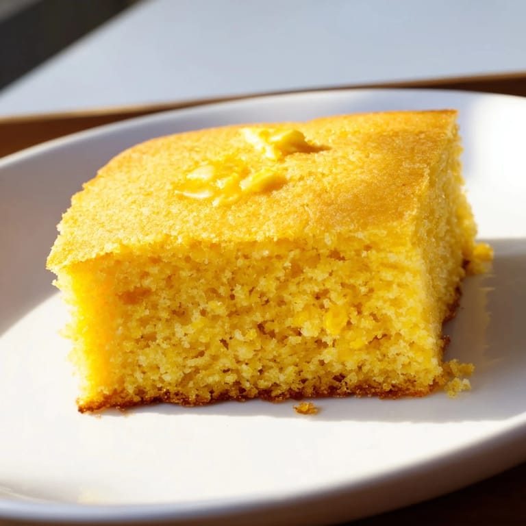 Warm, sweet and savory cornbread slices, the ideal side dish for your BBQ feast.