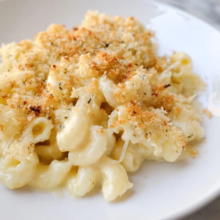 Steaming bowl of homemade macaroni and cheese, a comforting American classic.