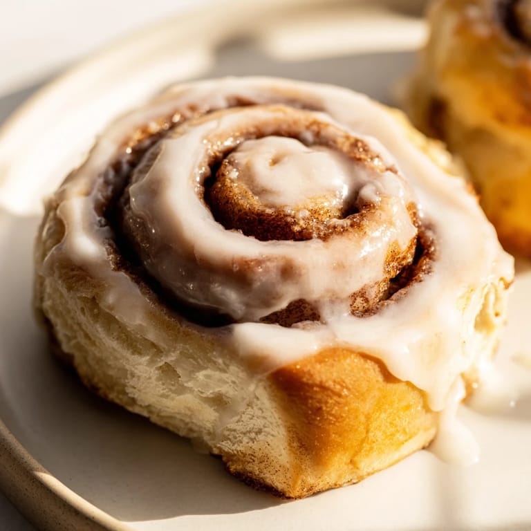 Golden-brown cinnamon rolls, spiraled and inviting, perfect for sharing at a weekend brunch.