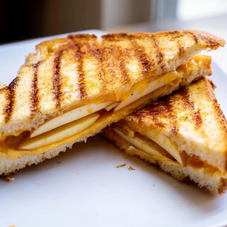 Serve this gourmet smoked Gouda & apple grilled cheese with a side of tomato soup for cozy comfort.