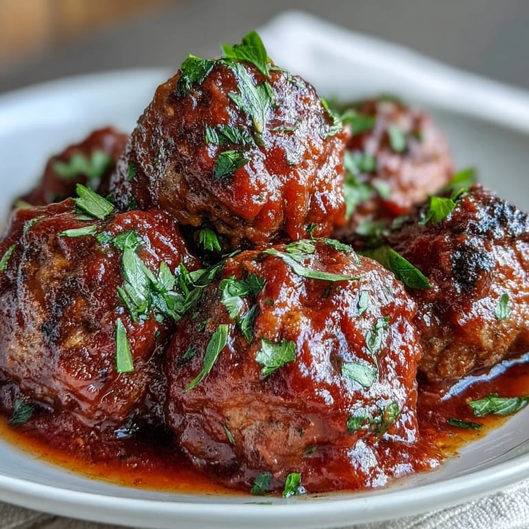Golden-brown slow cooker meatballs with savory sauce, ideal for appetizers, pasta dishes, or hearty sandwiches at any gathering.