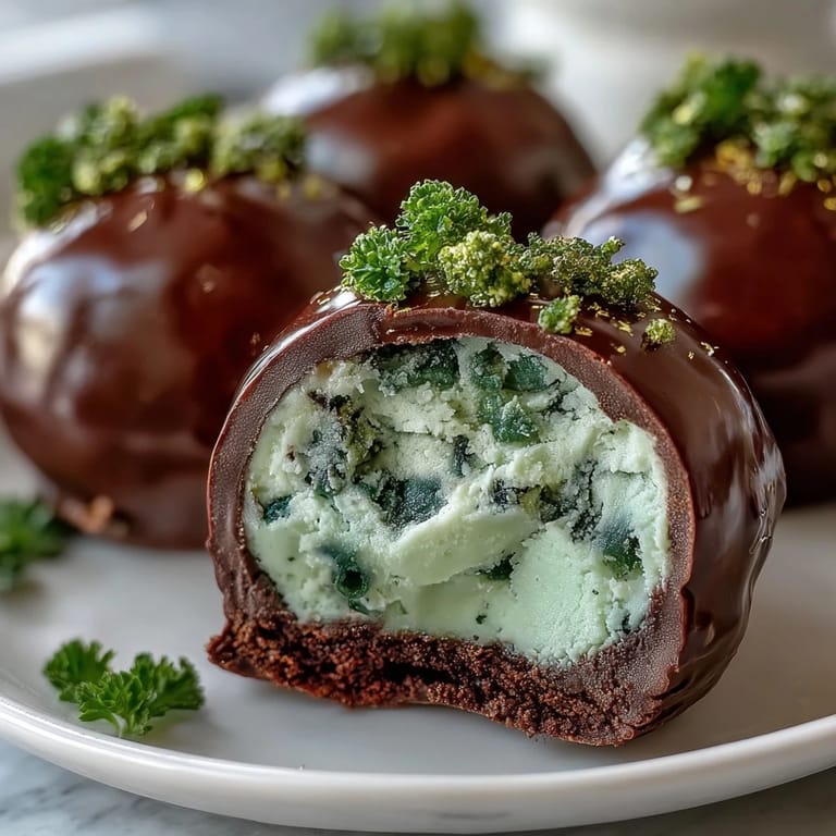 Irresistible chocolate Oreo truffle balls dipped in bright green candy coating, ready for holiday dessert platters.