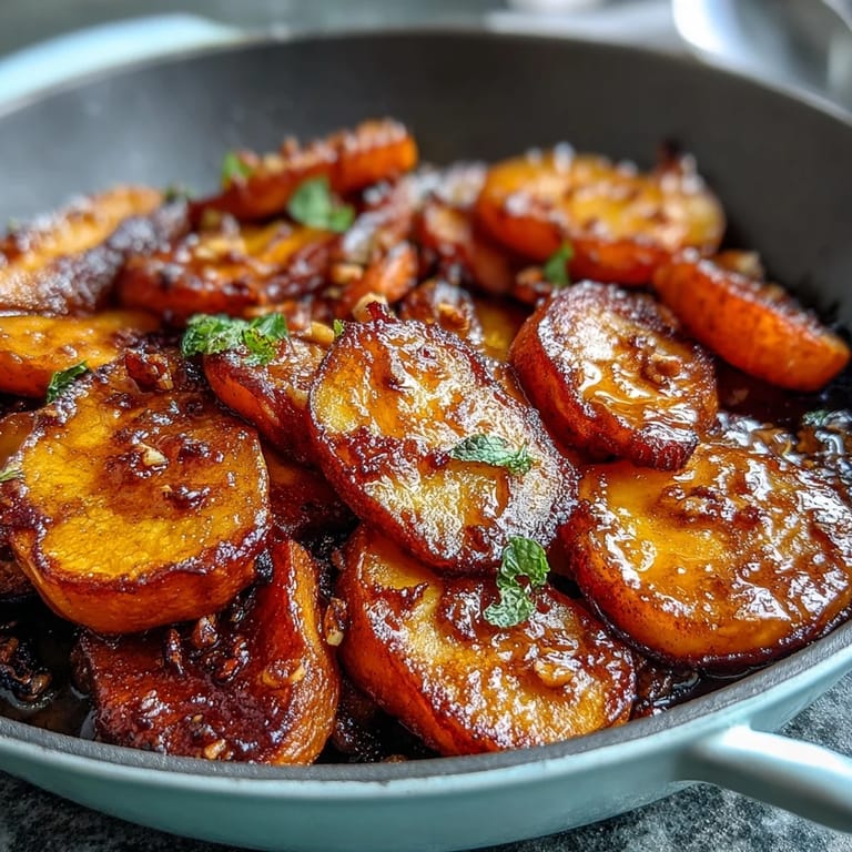 Soul Food Candied Yams Skillet with Brown Sugar: warm, spiced yams in a glossy brown sugar glaze, topped with pecans for a sweet, nutty finish.