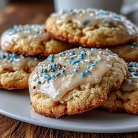 Bright lemon sugar cookies with pastel glaze, perfect for spring celebrations and sweet treats.